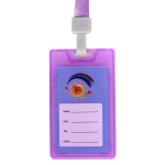 Бейдж пластиковый корпус со шнурком , прозрачный тонированный, С-40151