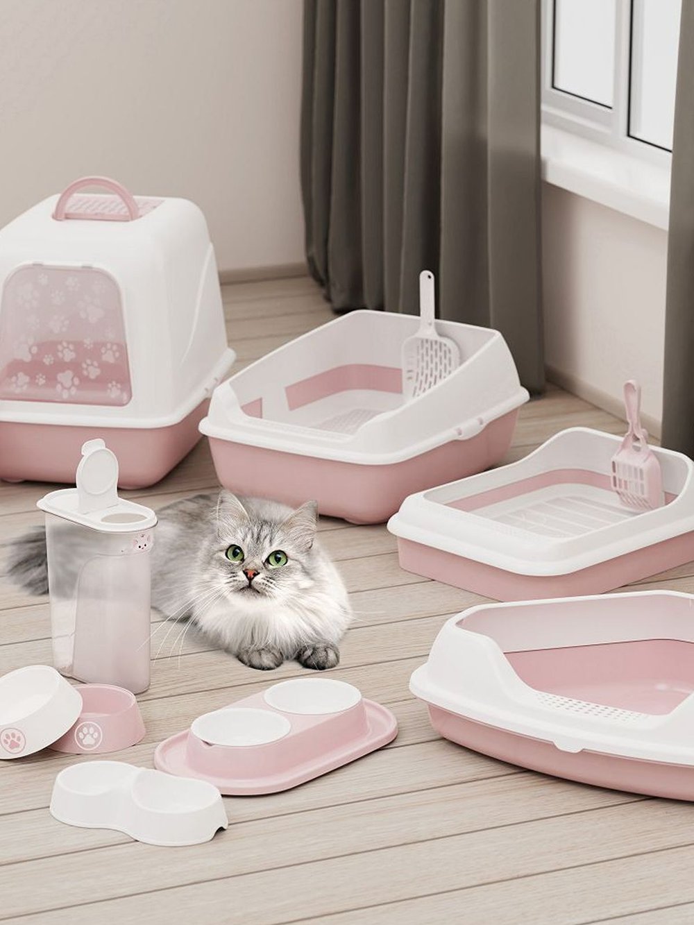 Лоток (Лекси) с сеткой (розовый) 380х315х80 мм (6965)