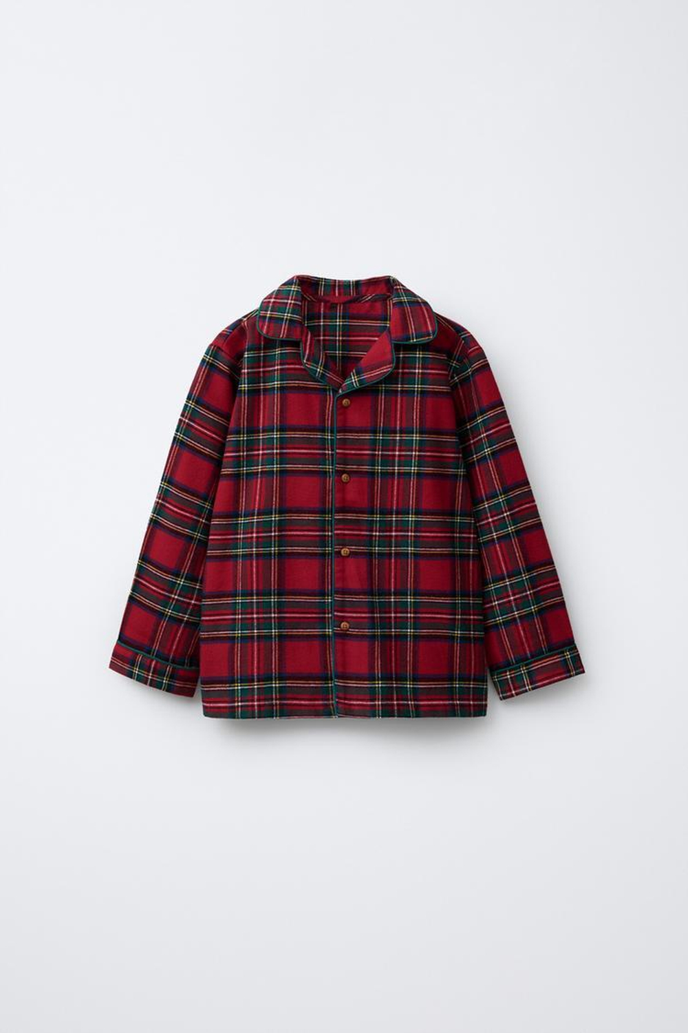 ZARA ФЛАНЕЛЕВАЯ ПИЖАМА В КЛЕТКУ, КРАСНЫЙ