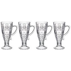 НАБОР ИЗ 4-Х КРУЖЕК "MUZA CRYSTAL" 250 МЛ. ВЫСОТА=16,5 СМ. (КОР=12НАБ.)