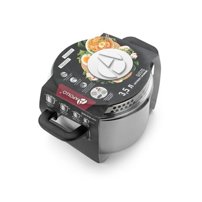 Кастрюля нерж, 3.5 л, с крыш, Apollo, Gusto, GST-35