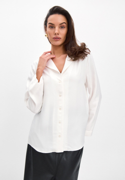 Рубашка свободного кроя белая