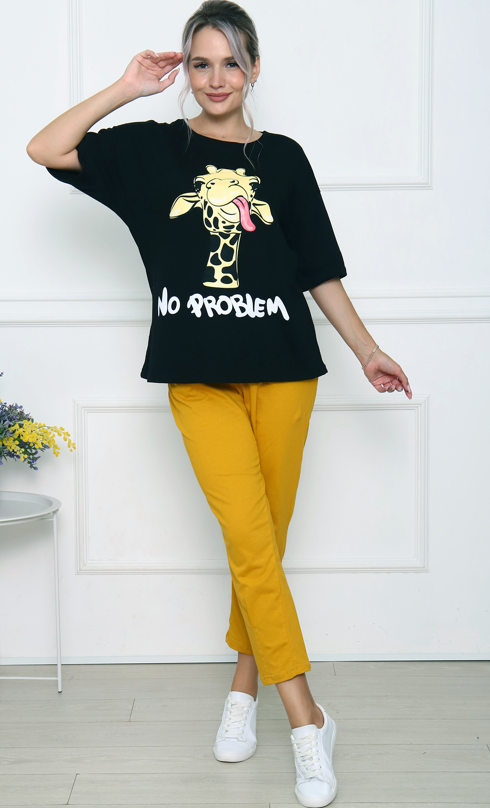 [m]Комплект женский бриджи+футболка ТК-3862