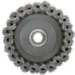 Корщетка, тип Чашка, гайка М14, стальная витая проволока 100мм