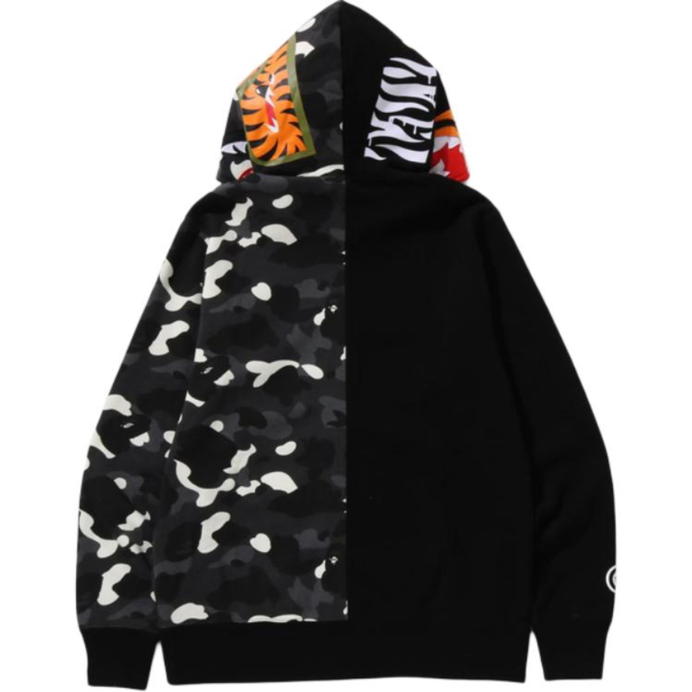 A Bathing Ape City Camo Half Shark Full Zip Худи черный