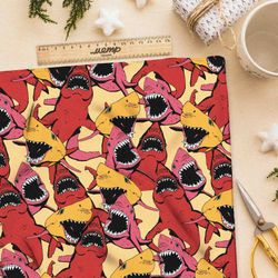 Ткань оксфорд 600 нападение акул