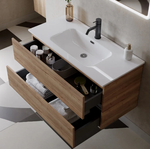 Тумба подвесная SANCOS Urban 1190х450х550, c двумя ящиками оснащенными доводчиками, дуб галифакс натуральный , арт. UR120-1EG