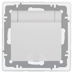 Розетка Intro Accent 6-209-01 двойная с заземлением 2P+E Schuko с крышкой шторкой 16А-250В IP44 СУ AL/CU белый