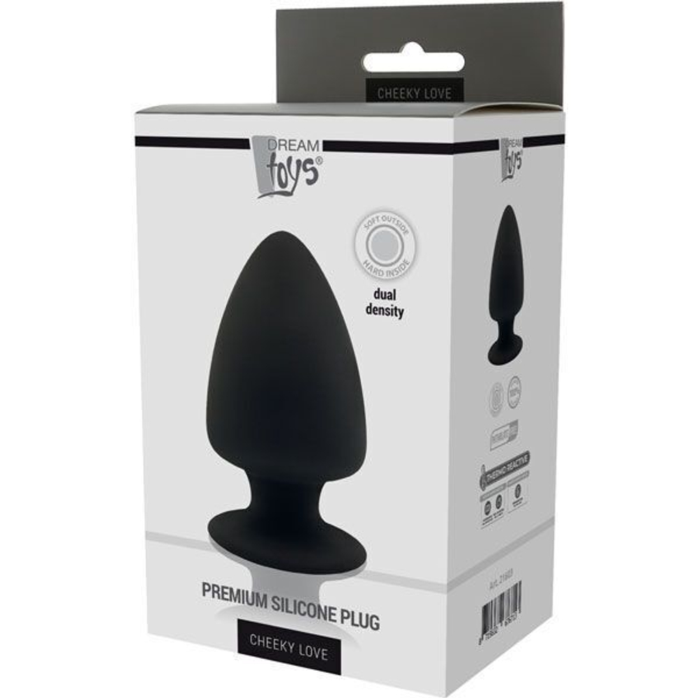 Черная анальная пробка PREMIUM SILICONE PLUG L - 13 см. (Цвет: черный)