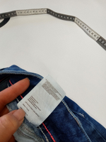 Джинсы женские зауженные STREET ONE slim fit Цвет темно-голубой с эффектом потертости. Размер 27/32 примерно 44/46 русский