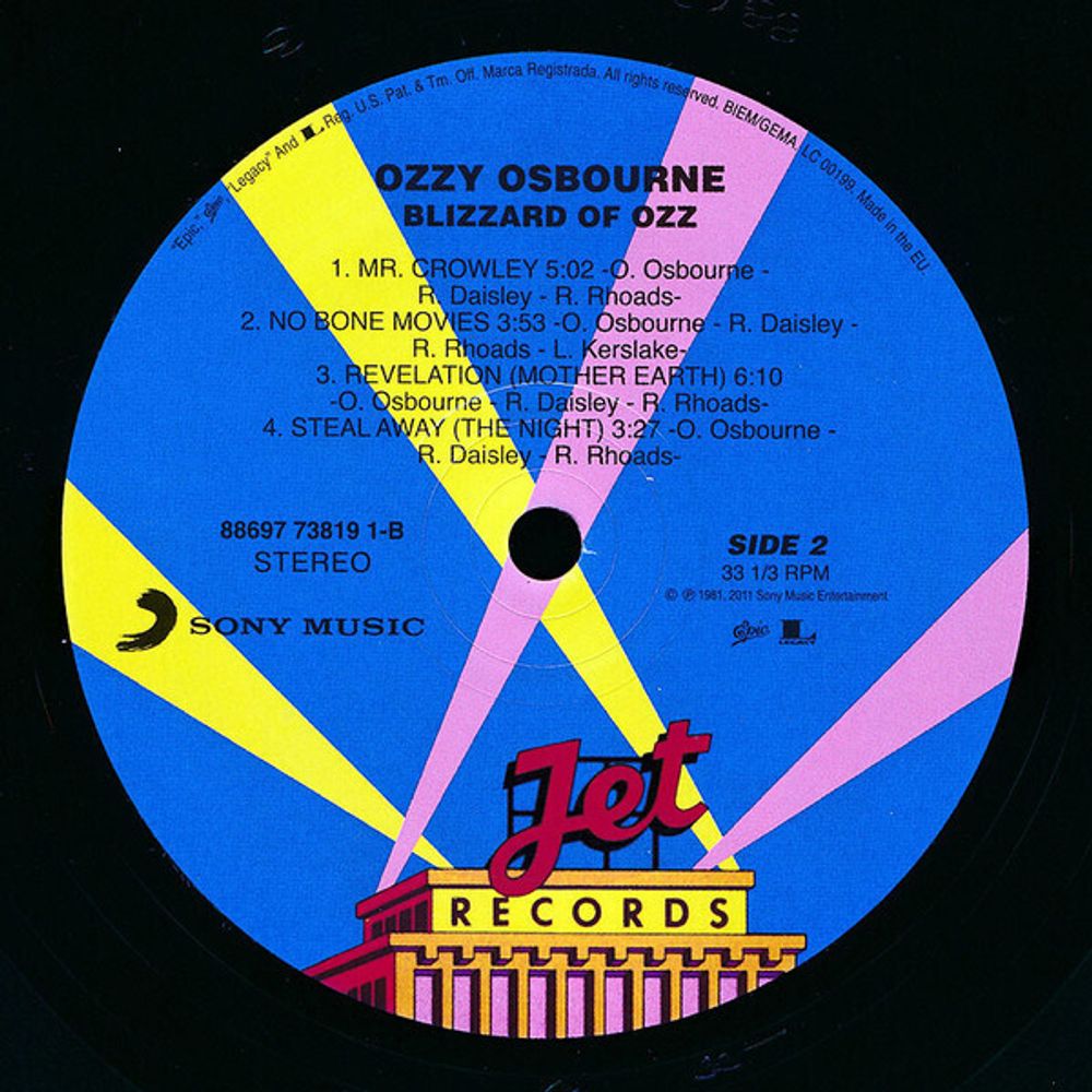 Ozzy Osbourne. Blizzard Of Ozz (LP)