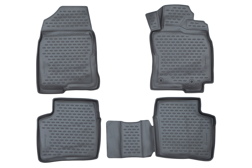Коврики 3D в салон TOYOTA Prius-20 RH /DAA-NHW20/, 09/2003-05/2009, Правый руль, 4 шт. (полиуретан, серые) Element.CARTYT00007G