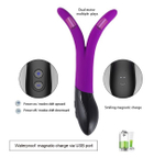 Перезаряжаемый многорежимный универсальный вибратор Alien (Цвет: фиолетовый)