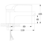 Смеситель для раковины, РМС, корот изл, с картриджем, хром, SL50-001F