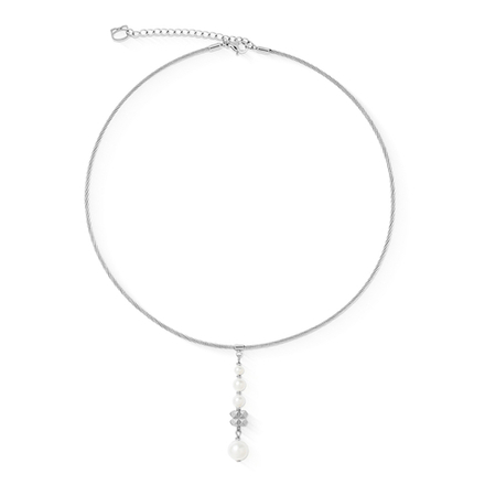 Колье Coeur de Lion White-Silver 1137/10-1417