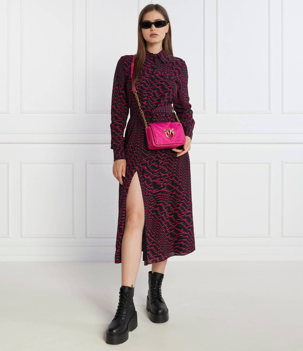 Кожаная сумка-мессенджер LOVE CLICK MINI Pinko - розовый(100067 A17J)