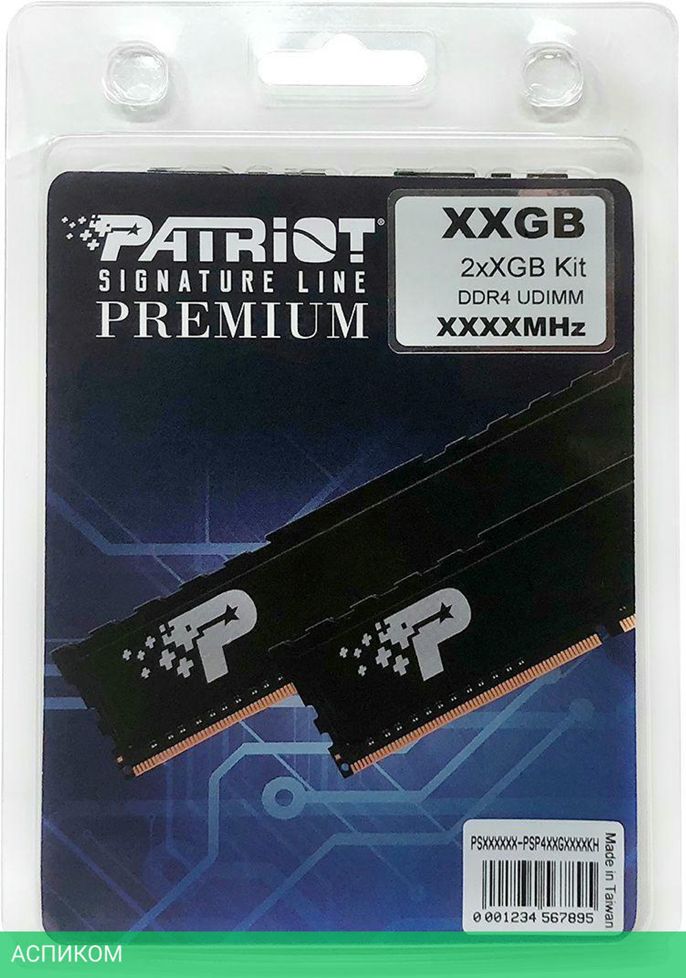 Оперативная память Patriot DDR4 2x4GB Signature Premium RTL (PSP48G2666KH1)