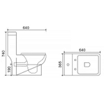 Унитаз-моноблок Azario Zeno 640х365х740 ободковый, с быстросъемным сиденьем Slim микролифт (AZ-1169)