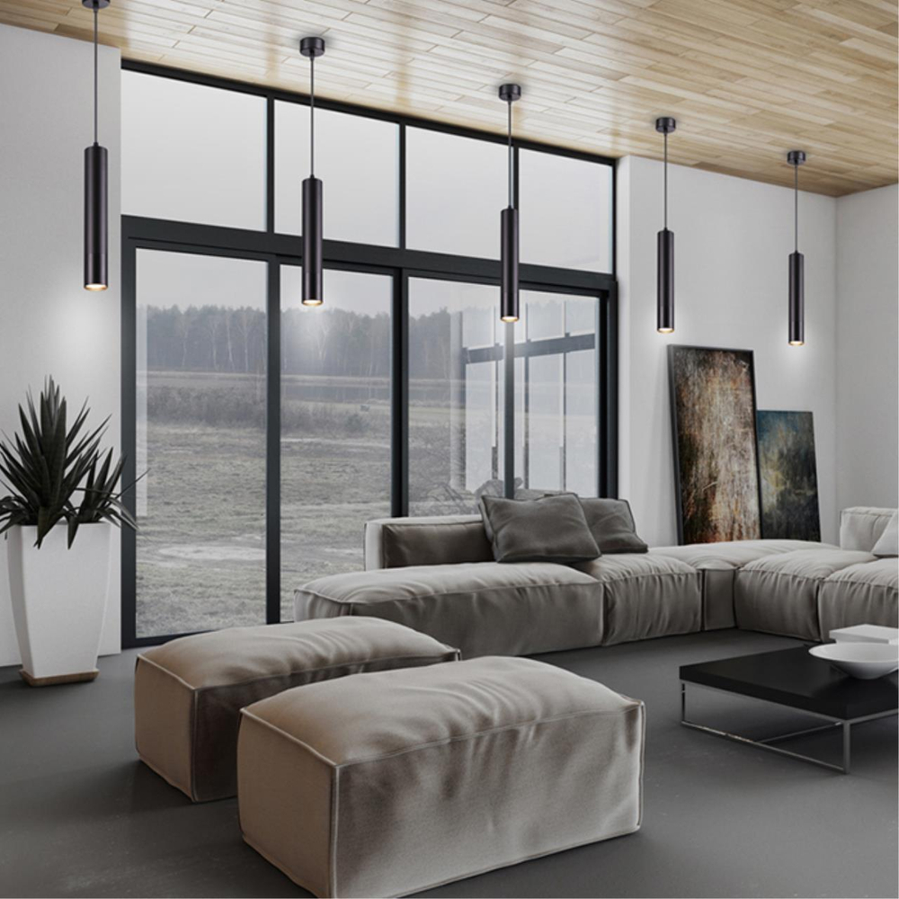 370622 OVER NT19 410 черный Накладной светильник, длина провода 1м IP20 GU10 50W 220V PIPE