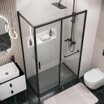 Душевой уголок Grossman Style 120.K33.05.1180.21.00 110x80 стекло прозрачное/профиль черный матовый