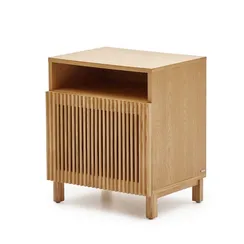 Beyla Прикроватная тумбочка из массива ясеня с дубовым шпоном, 53 x 62 см