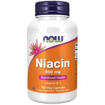 Now Foods Niacin 500 mg 100 veg capsules, Витамин B3 ( Ниацин )
