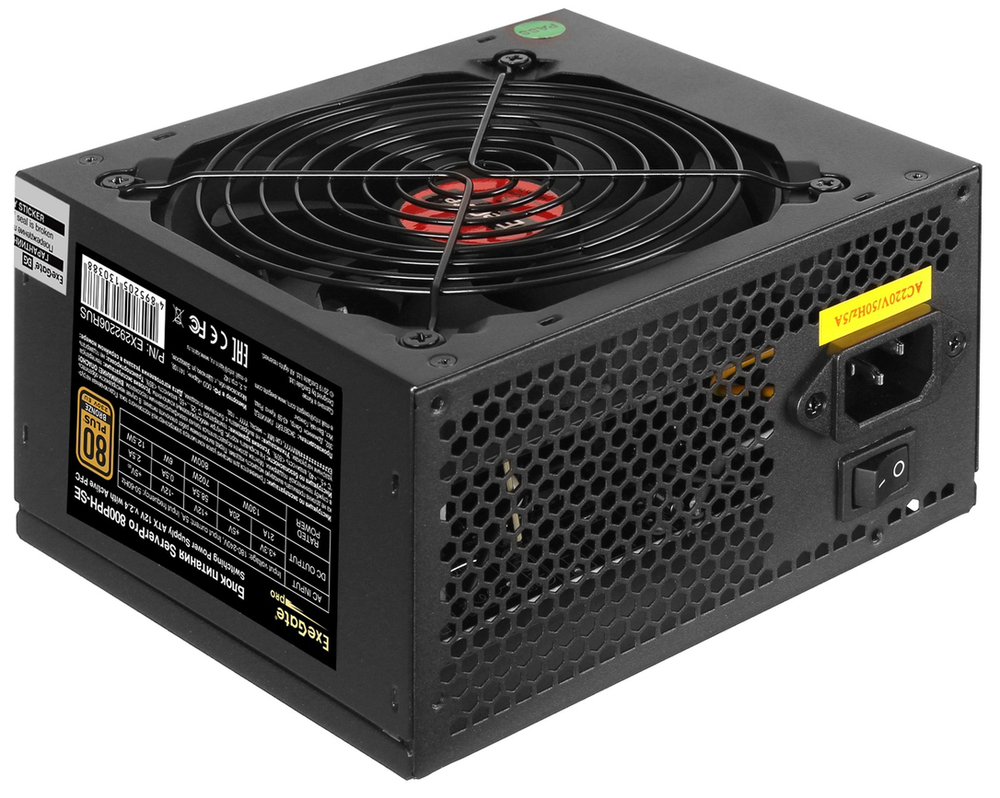 Блок питания ATX Exegate ServerPRO 80 PLUS Bronze 800PPH-SE