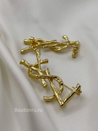 Брошь СЛ. золотистая 5 см