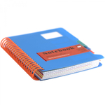 Тетрадь 200л., А5, клетка, Alingar, цветная спираль, пластиковая обложка с информ. окном, цветные пластиковые разделители, ассорти 4 цвета