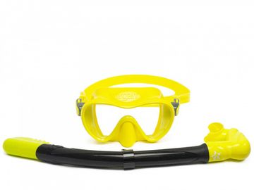 Набор маска+трубка Sargan Агидель желтый/черно-желтый