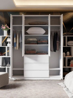 РЕКЛАМАЦИЯ Шкаф для одежды распашной 4 двери 3 ящика Марм 161х51х208 см со штангой и полками