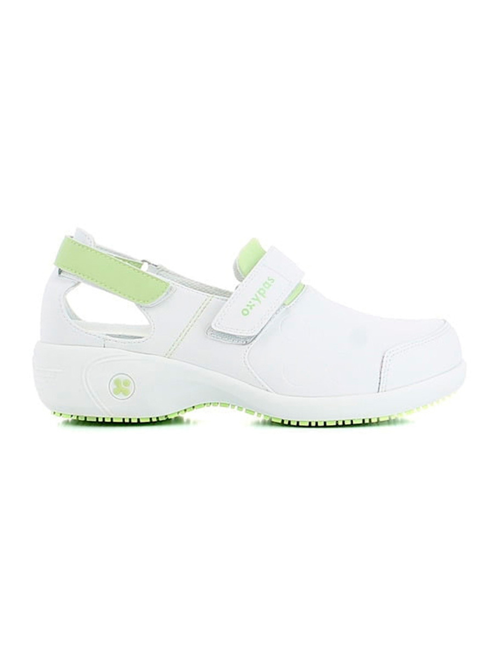 Туфли медицинские OXYPAS SALMA женские на липучках, белый/зеленый, 40