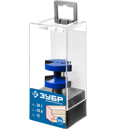 ЗУБР 38.1 x 28.6 мм, хвостовик 12 мм, фреза пазо-шиповая наборная, Профессионал (28731-38.1-2)