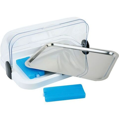 Сервировочный поднос с охлаждающим элементом (44х32 см) (Цвет: белый)