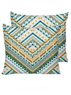 Наволочка комплект 2шт перкаль Сказка "Зигзаг" 70x70 см на молнии