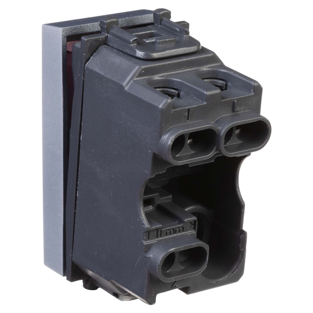 Выключатель модульный "Avanti", "Закаленная сталь", 1 модуль