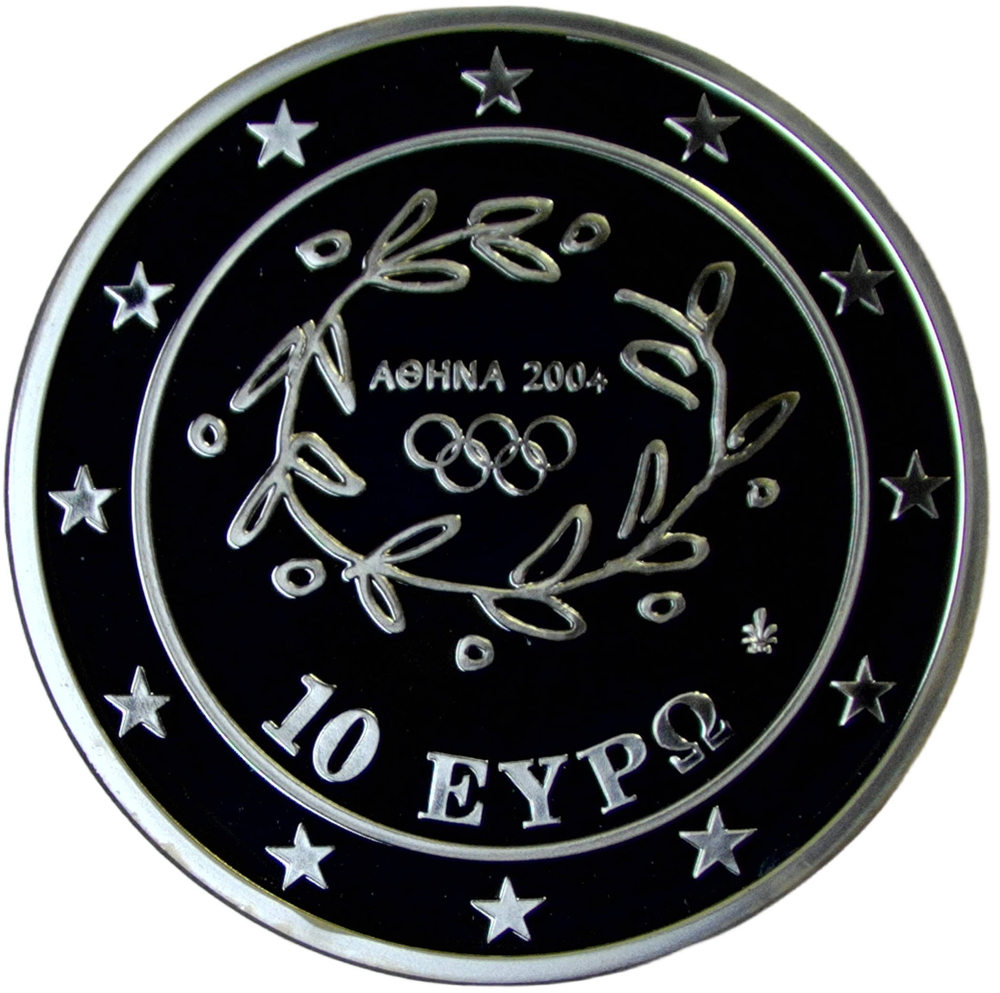 Греция 10 евро 2004 "XXVIII летние Олимпийские Игры, Афины 2004 - Борьба" (Proof)