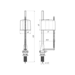 Заливной клапан Ани Пласт ниж/подв.WC5550 АНИ пласт ЭКОНОМ