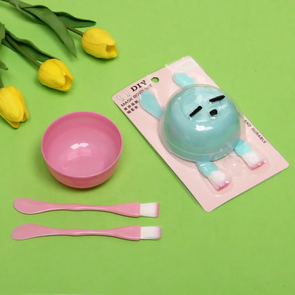 Набор косметический «Beauty», две кисти и чаша, цвет мятный, 15,5*2см