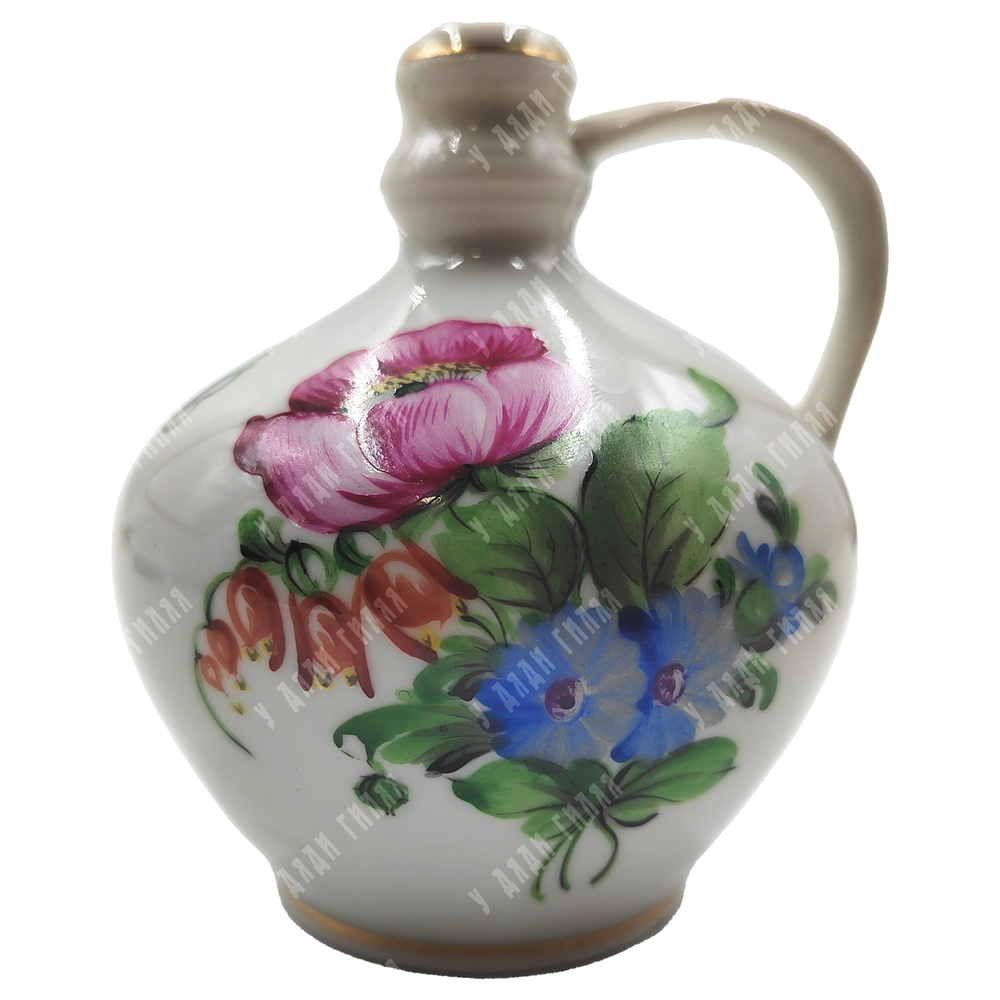 Миниатюрный фарфоровый кувшин. Фарфор, золочение. Ручная роспись. Herend Херенд 20 век.
