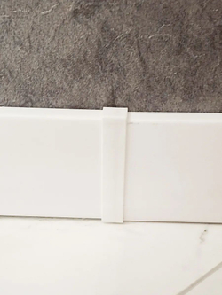 Соединитель для плинтуса (с закруглением 10мм) 70x16 мм, белый пластиковый - 4 шт.