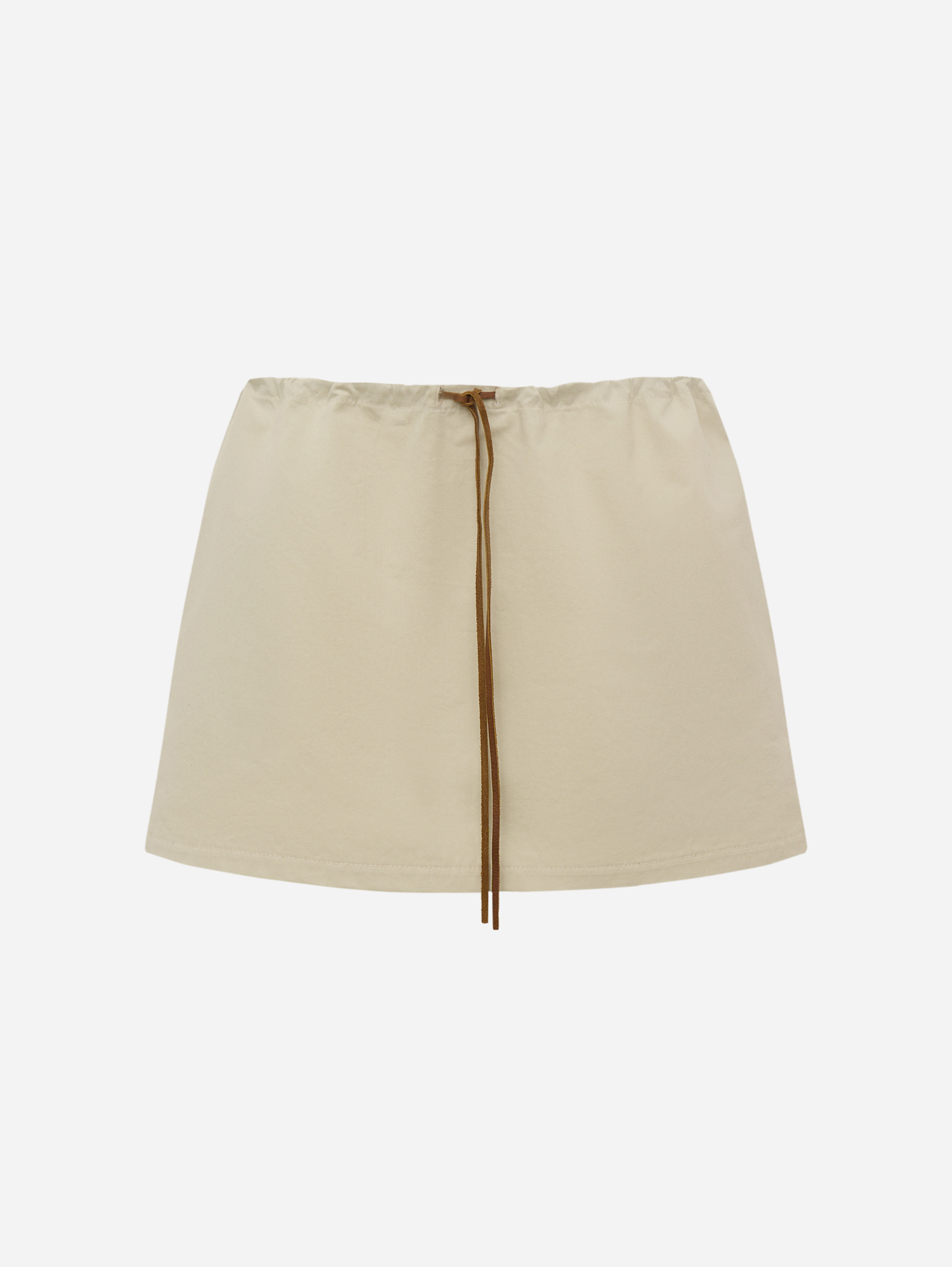 Мини-юбка бежевая