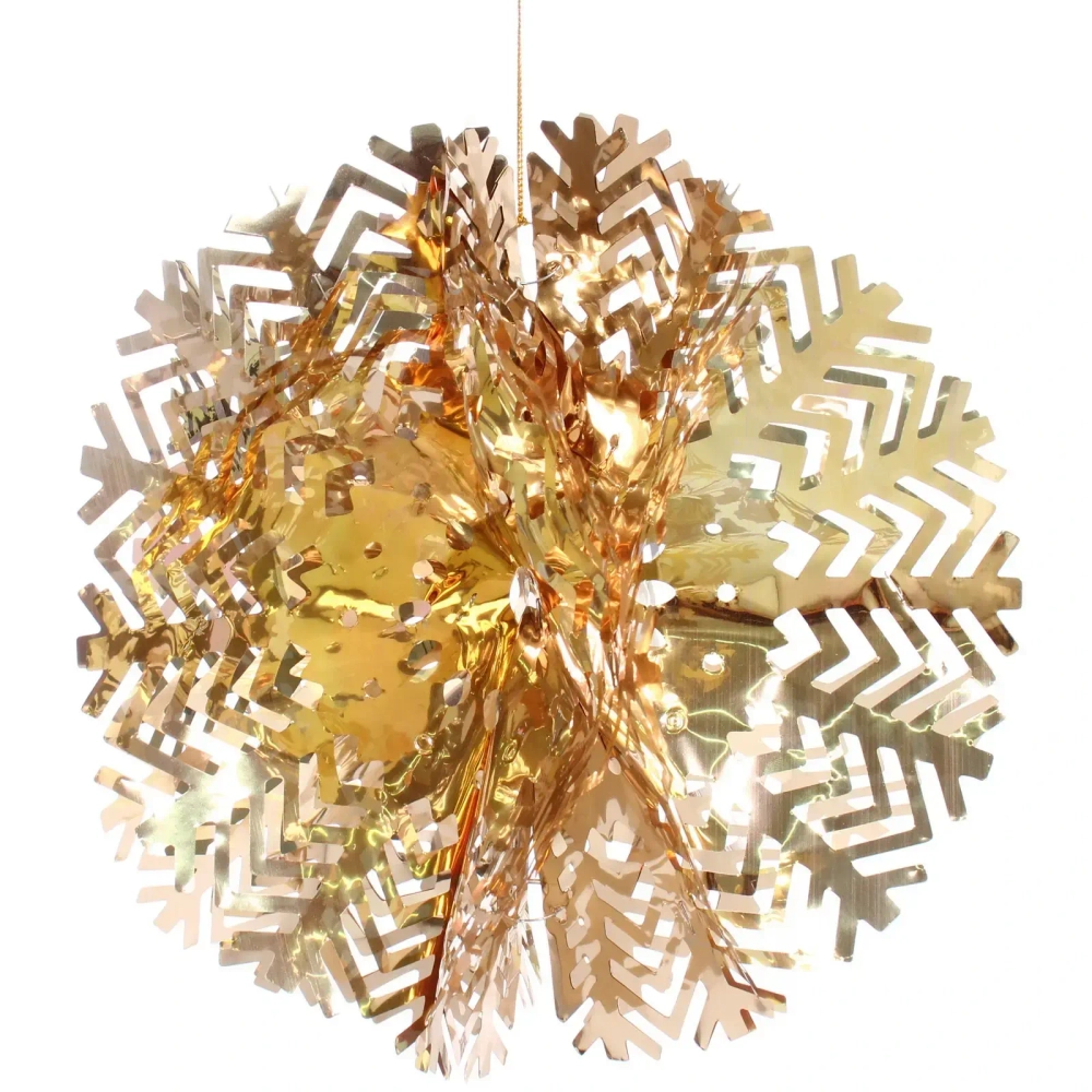 Украшение фольгированное «Снежный шар» d-30 см, Шампань