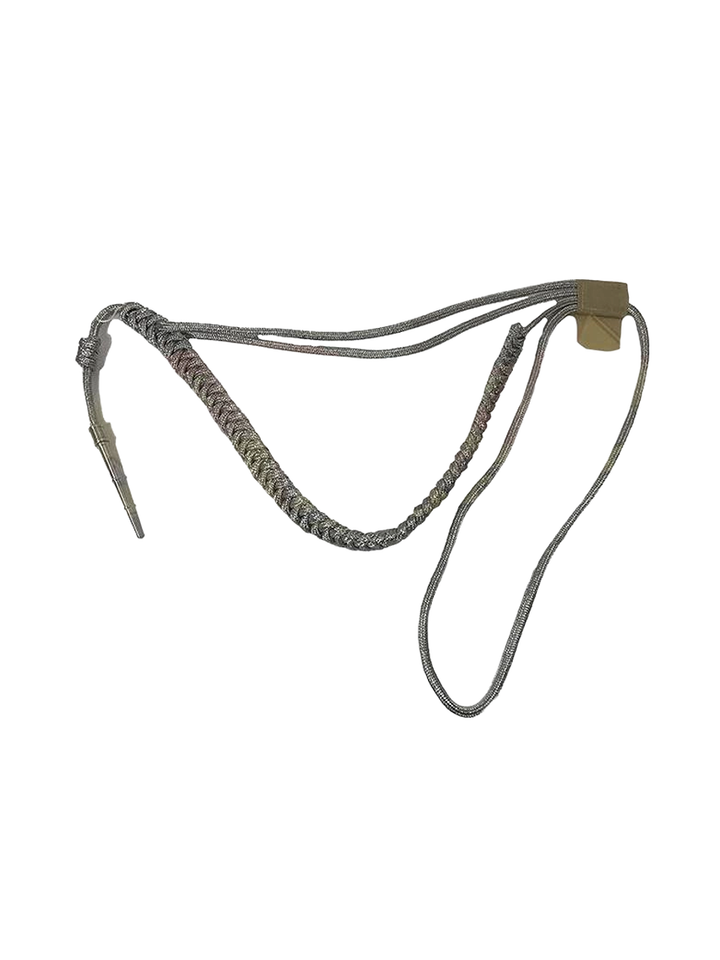 Аксельбант младшего офицерского состава серебряный 1 наконечник