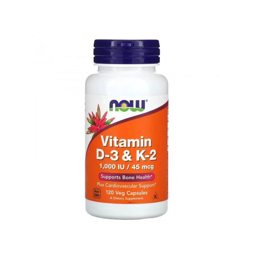 Now Vitamin D3 + K2 120 caps