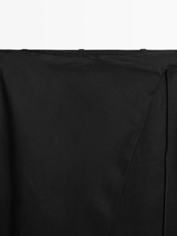 Massimo Dutti Свободные брюки-парео, черный