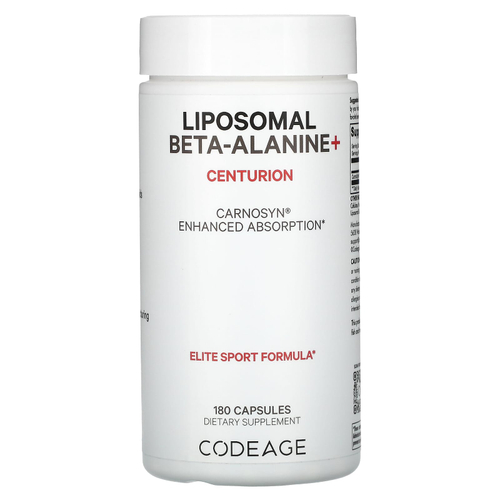 Codeage, Liposomal Beta-Alanine +, Centurion, CarnoSyn, улучшенное усвоение, 180 капсул (533 мг на капсулу)