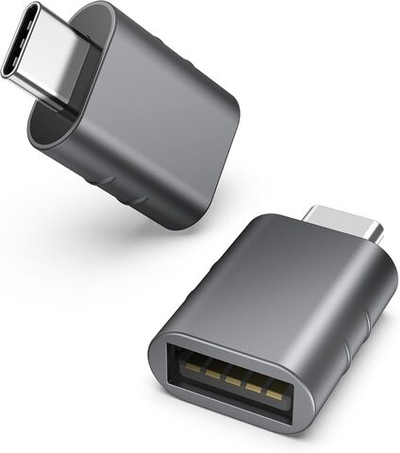 Syntech USB-C к USB 3.0 адаптер (2 шт., Space Grey) Переходник для подключения USB-A устройств к Thunderbolt 4/3 и USB-C портам