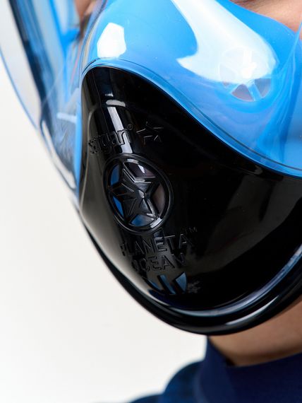 Маска полнолицевая Sargan Планета океан 2.0 черный/голубой