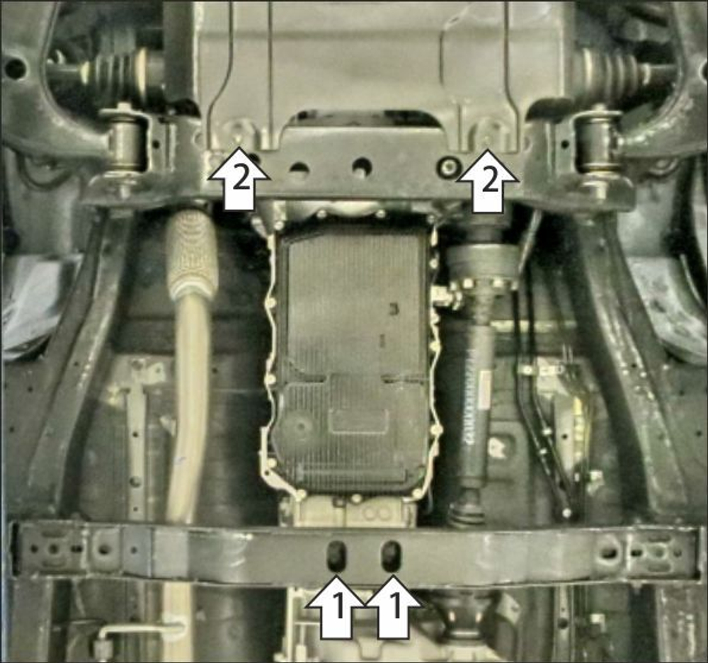 Защита КПП. 2 мм, Сталь. для Foton Tunland G7 2024-н.в., Motodor.77505